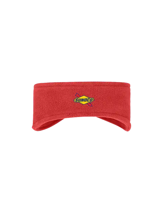 Red Stretch Fleece Headband w/Sunoco Logo