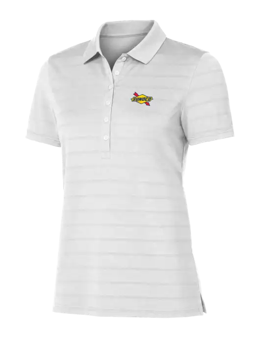 Callaway Womens Bright White Ventilated Polo w/Sunoco Logo