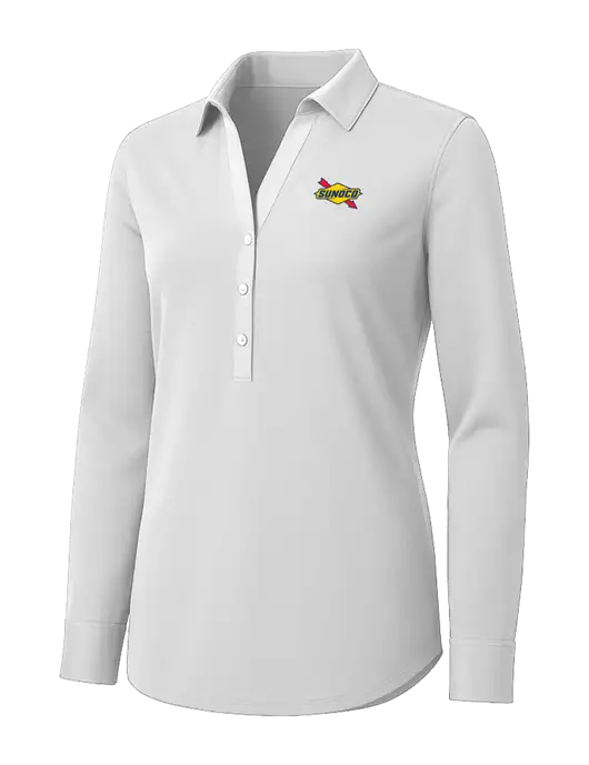 Womens White City Stretch Shirt w/Sunoco Logo