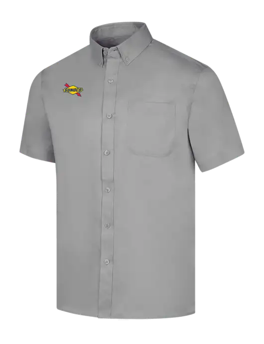 Short Sleeve Light Grey Superpro React Twill Shirt w/Sunoco Logo