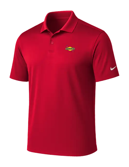 NIKE Red Victory Solid Polo w/Sunoco Logo