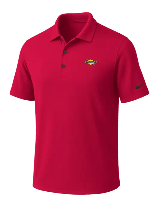 NIKE Red Dri-Fit Micro Pique Polo w/Sunoco Logo