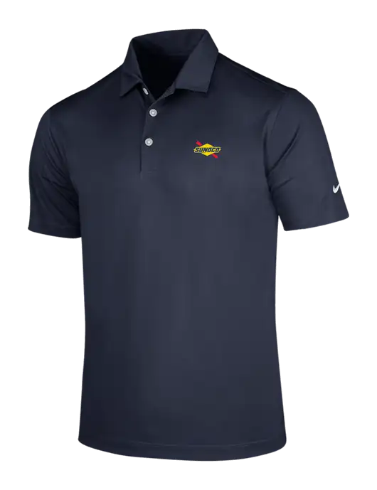 NIKE Dark Navy Dri-Fit Vertical Mesh Polo w/Sunoco Logo