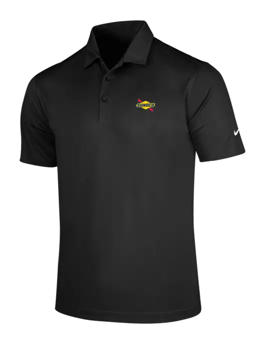 NIKE Black Dri-Fit Vertical Mesh Polo w/Sunoco Logo