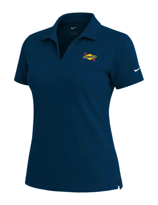 NIKE Navy Womens Dri-Fit Micro Pique Polo w/Sunoco Logo