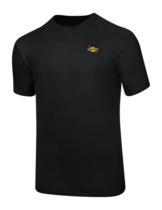 Ring Spun Jet Black 4.5 oz T-Shirt w/Sunoco Logo