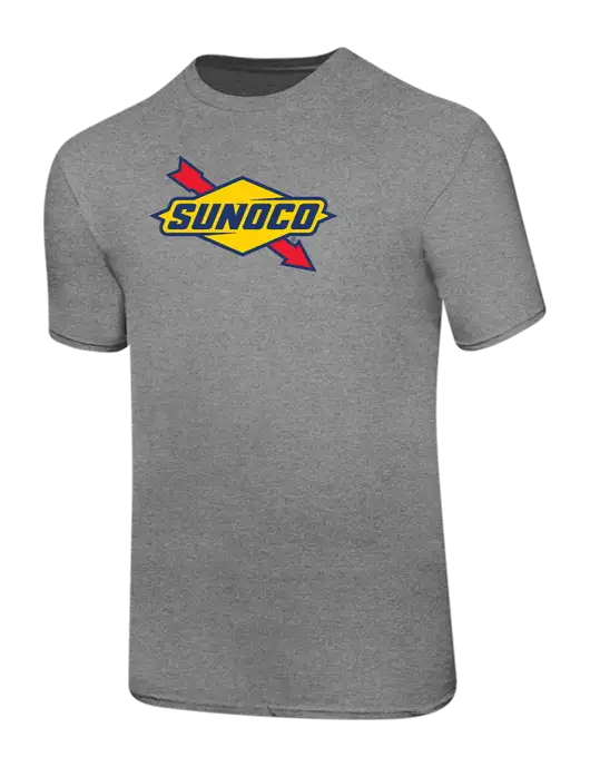 Ring Spun Light Heather Grey 4.5 oz T-Shirt w/Sunoco Logo