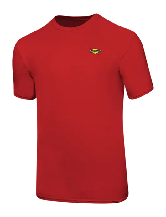 Ring Spun Red 4.5 oz T-Shirt w/Sunoco Logo