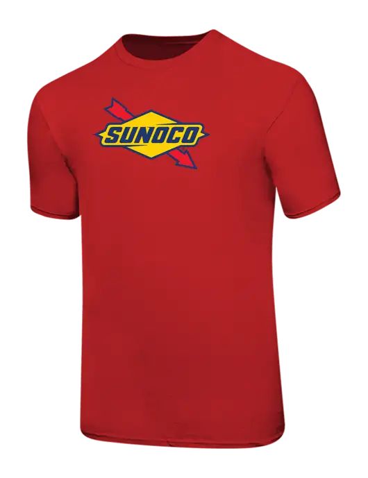 Ring Spun Red 4.5 oz T-Shirt w/Sunoco Logo