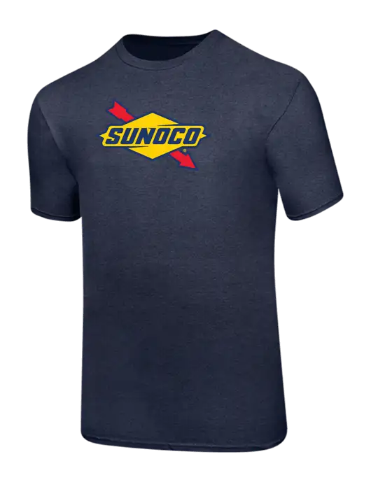 Ring Spun Heather Navy 4.5 oz T-Shirt w/Sunoco Logo