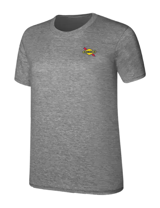 Womens Ring Spun Light Grey Heather 4.5 oz T-Shirt w/Sunoco Logo