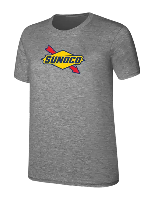Womens Ring Spun Light Grey Heather 4.5 oz T-Shirt w/Sunoco Logo