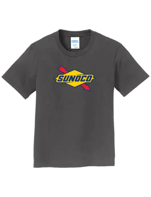 Youth Ring Spun Charcoal 4.5 oz T-Shirt w/Sunoco Logo