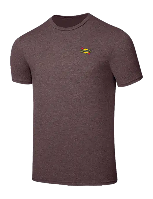 Seriously Soft Heathered Brown T-Shirt w/Sunoco Logo
