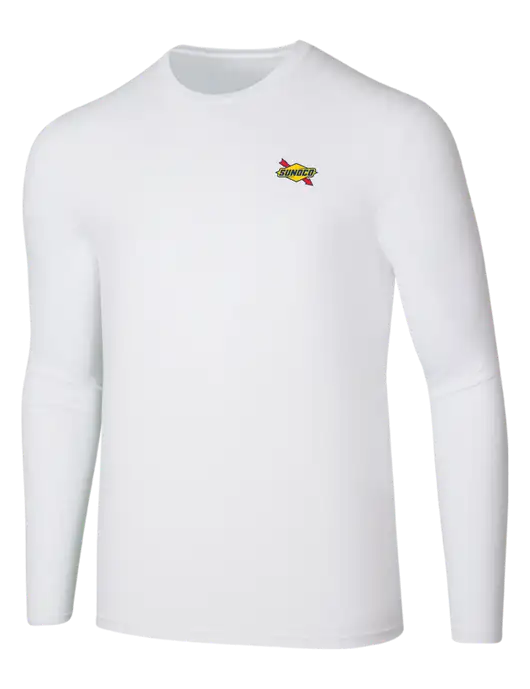 Seriously Soft White Long Sleeve T-Shirt w/Sunoco Logo