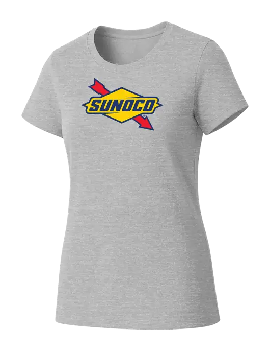 Womens Seriously Soft Light Heathered Grey T-Shirt w/Sunoco Logo