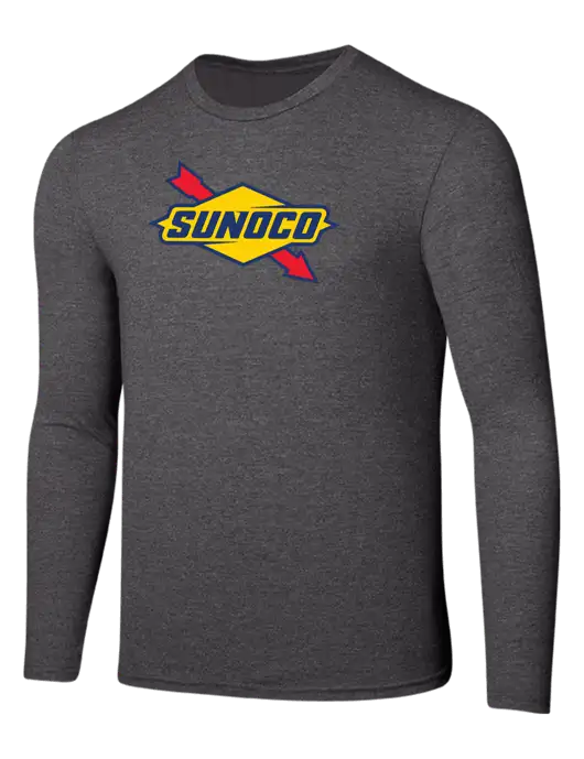 Seriously Soft Heathered Charcoal Long Sleeve T-Shirt w/Sunoco Logo