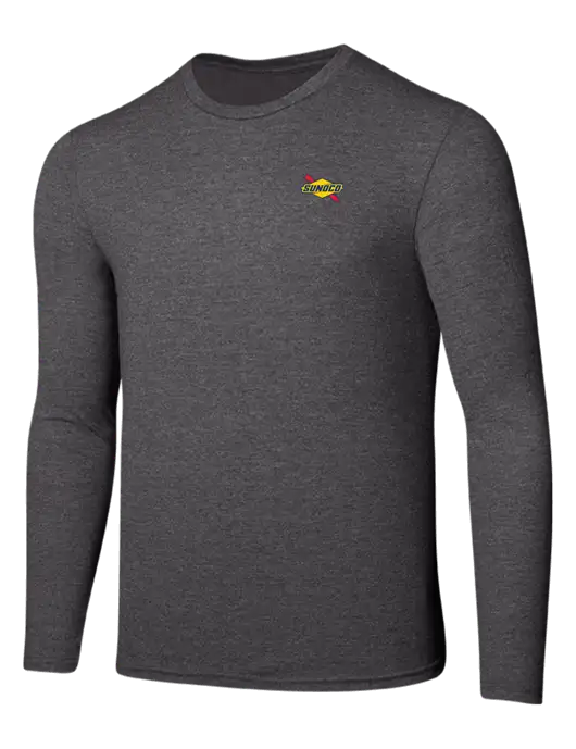 Seriously Soft Heathered Charcoal Long Sleeve T-Shirt w/Sunoco Logo