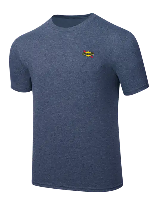 Simply Soft Navy Frost 4.5oz  Poly/Combed Ring Spun Cotton T-Shirt w/Sunoco Logo