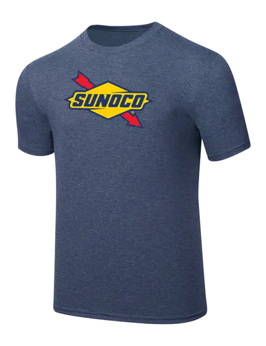 Simply Soft Navy Frost 4.5oz  Poly/Combed Ring Spun Cotton T-Shirt w/Sunoco Logo