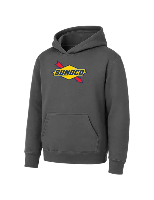 Youth Charcoal 7.8 oz Pullover Hooded Sweatshirt w/Sunoco Logo
