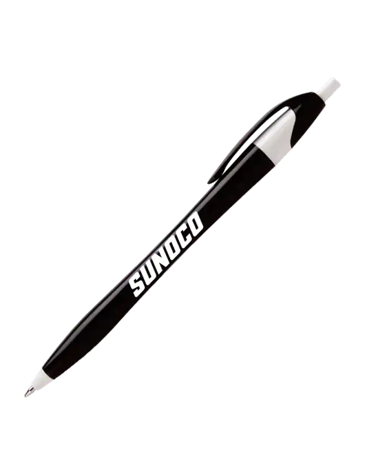 Novella Black/White Executive Pen - Blue Ink w/Sunoco Logo