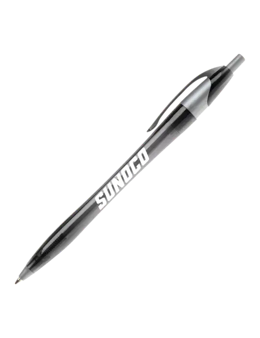 Novella Translucent Black/Silver Jewel Pen - Blue Ink w/Sunoco Logo