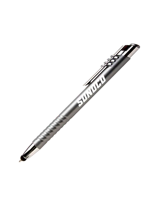 Schirhart Grey Stylus Pen - Blue Ink w/Sunoco Logo