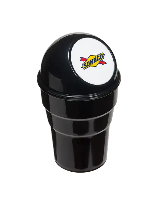 Black Car Cup Holder Trash Can w/Sunoco Logo