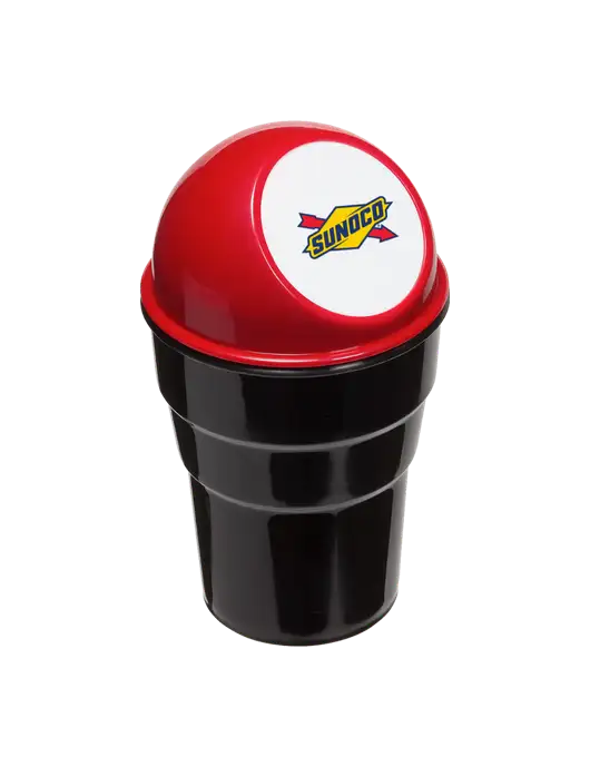 Red Car Cup Holder Trash Can w/Sunoco Logo