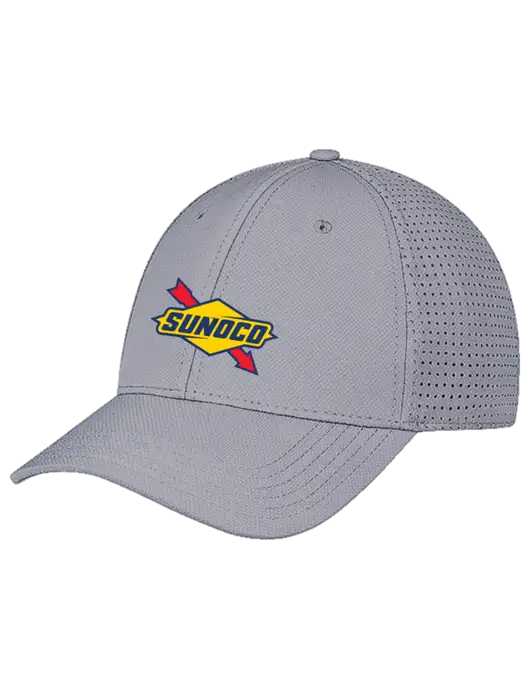 Grey Performance Stretchable Cap Hook & Loop w/Sunoco Logo