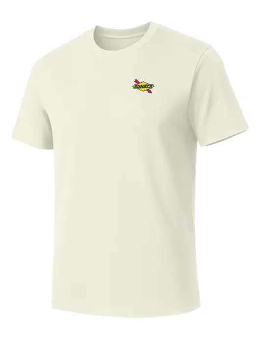 Allmade White Sand Organic Cotton Tee w/Sunoco Logo