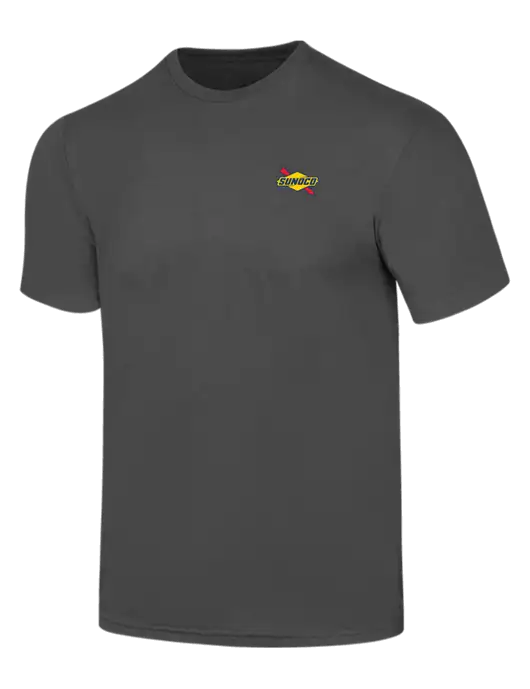Simply Soft Charcoal 4.5oz  Poly/Combed Ring Spun Cotton T-Shirt w/Sunoco Logo
