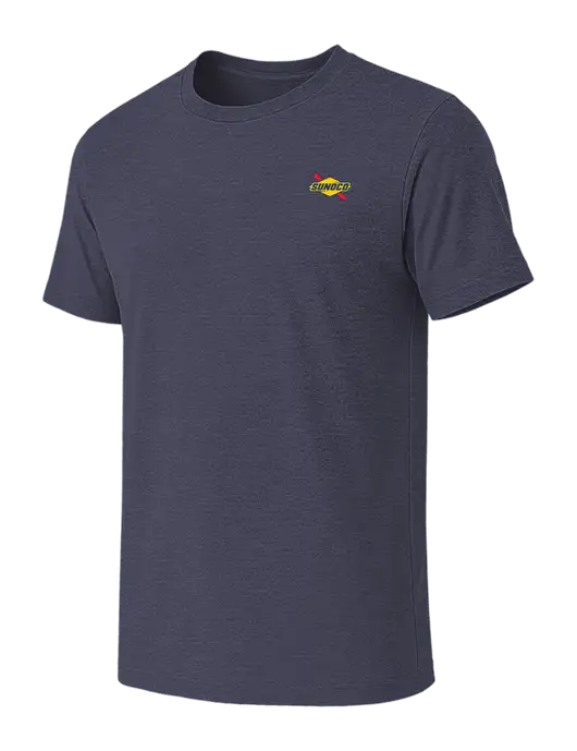BELLA+CANVAS Heather Navy CVC Short Sleeve Tee w/Sunoco Logo