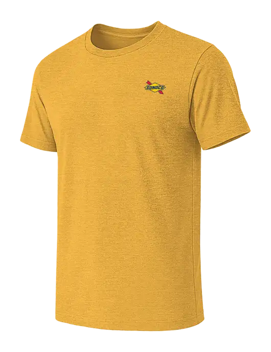 BELLA+CANVAS Heather Yellow Gold CVC Short Sleeve Tee w/Sunoco Logo