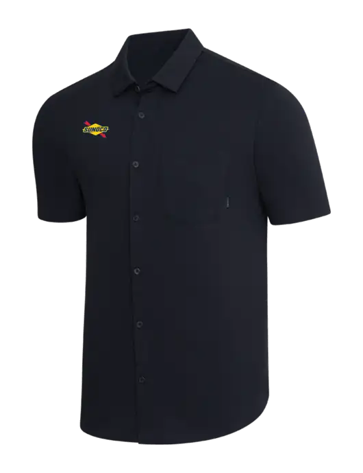 OGIO Black Extend Short Sleeve Button Up Shirt w/Sunoco Logo