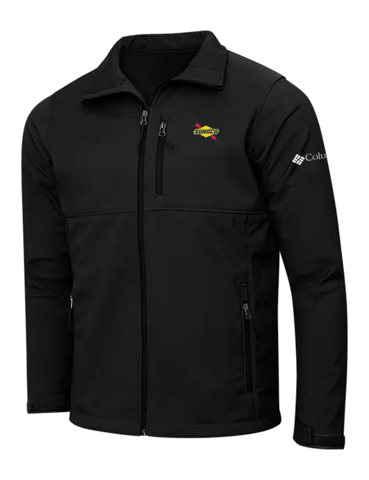 Columbia Black Ascender Softshell Jacket w/Sunoco Logo