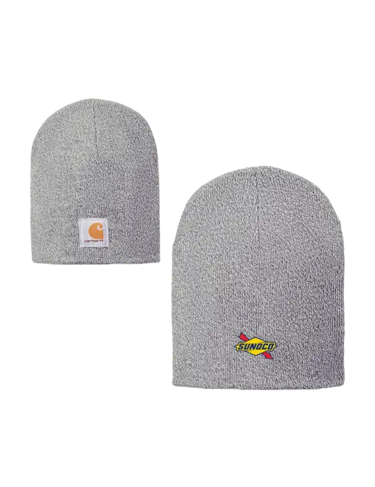 Carhartt Light Grey Heather Acrylic Knit Hat w/Sunoco Logo