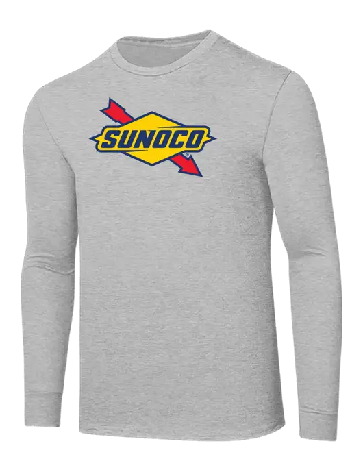 Core Blend Light Grey Heather Long Sleeve Tee w/Sunoco Logo