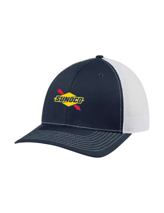 Richardson Adjustable Snapback Original 112 Trucker Cap Navy w/White Mesh w/Sunoco Logo