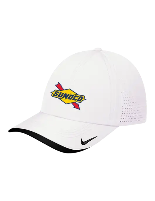 Nike White/Black Dri-FIT Perforated Performance Cap w/Sunoco Logo