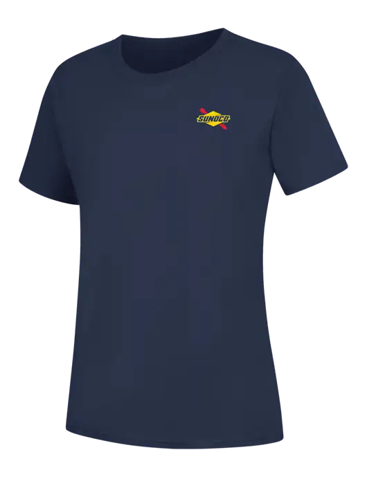 Womens Navy Core Blend Tee w/Sunoco Logo