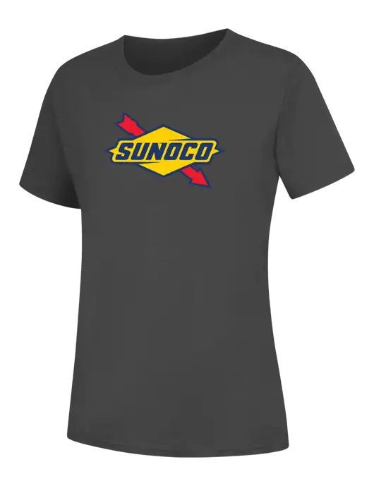 Womens Charcoal Core Blend Tee w/Sunoco Logo