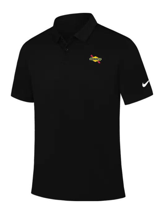 Nike Black Dry Essential Solid Polo w/Sunoco Logo