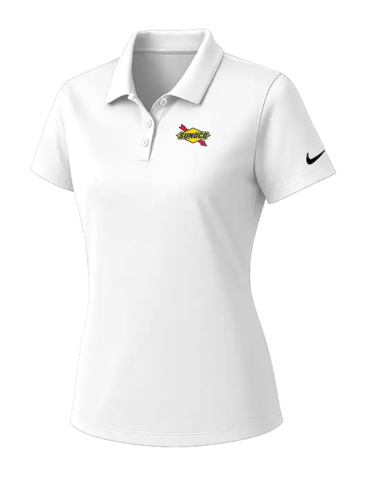 Nike Womens White Dry Essential Solid Polo w/Sunoco Logo