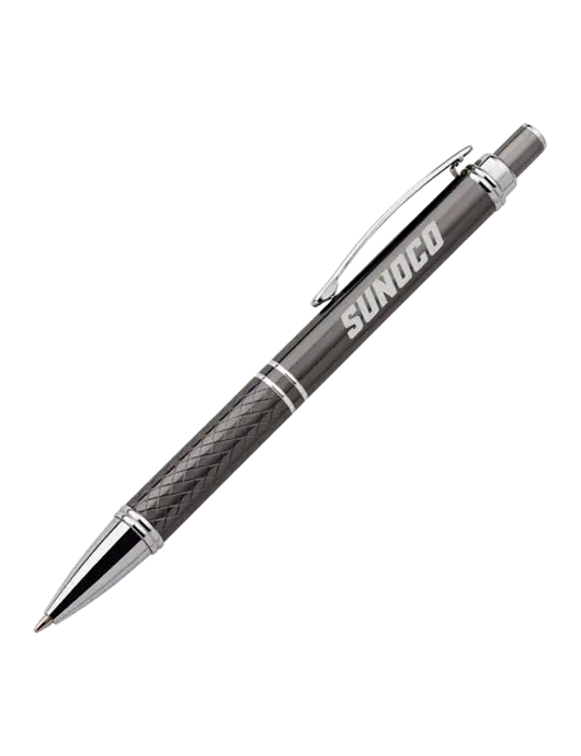 Dark Grey Stellar Scribe Pen - Black Ink w/Sunoco Logo