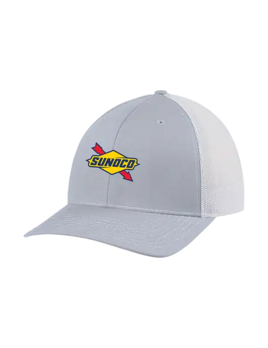 Richardson Adjustable Snapback Original 112 Trucker Cap Light Heather Grey w/White Mesh w/Sunoco Logo