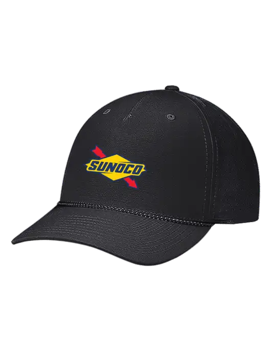 Richardson Laser Perf Performance Black/Black-Grey Rope Cap w/Sunoco Logo