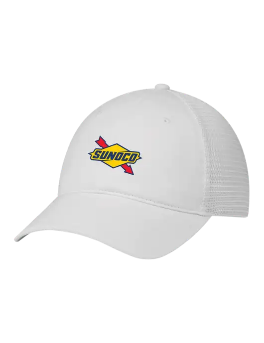 Richardson 111 Garment Washed Trucker Cap White w/White Mesh w/Sunoco Logo