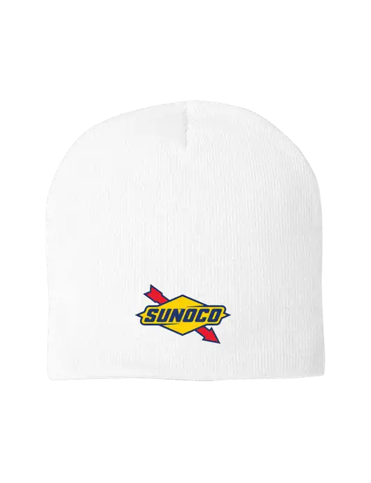 Solid White Element Knit Beanie w/Sunoco Logo